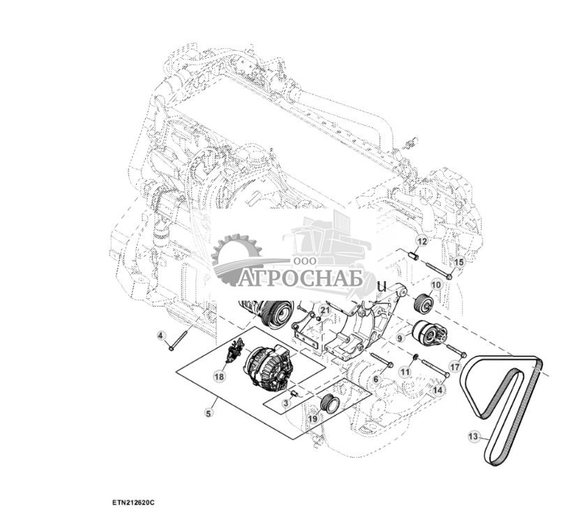 Генератор переменного тока и компрессор, 200 A, двигатель объемом 15,0 L (807114 - ) - ST946146 177.jpg